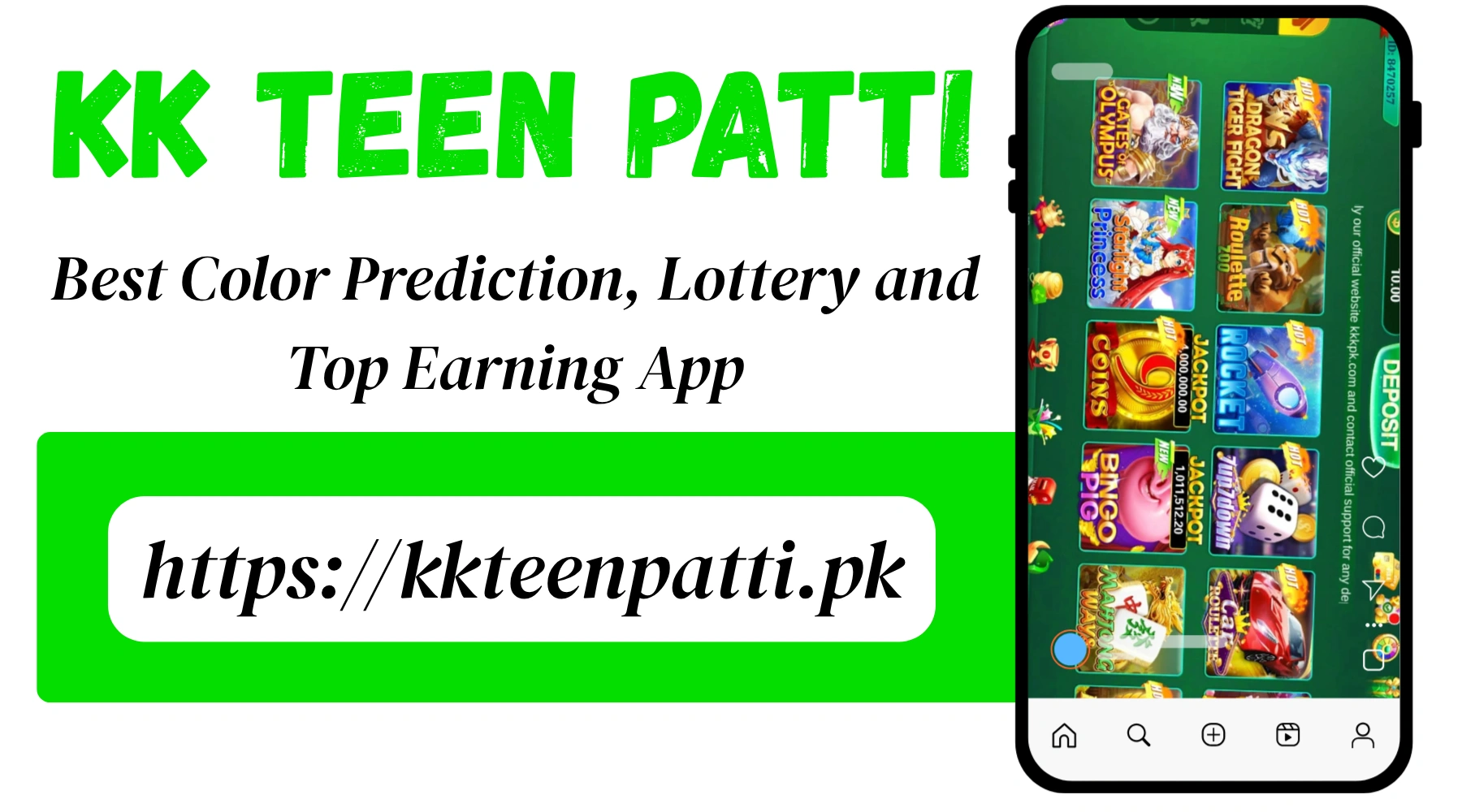 KK Teen Patti Game interface screenshot